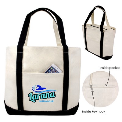 Jumbo 18 oz. Zipper Boat Tote