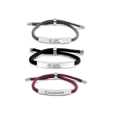 Stainless Steel Rectangle Pendant Bracelet