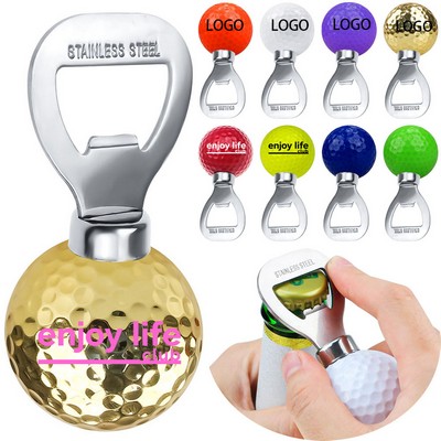 Multicolor Golf Ball Shaped Stainless Steel Bottle Opener
