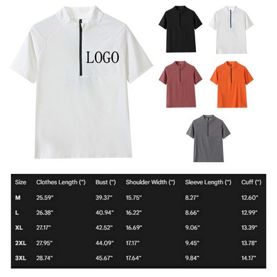 Classic Half Zip Outdoor Polo Shirt (M-3XL)