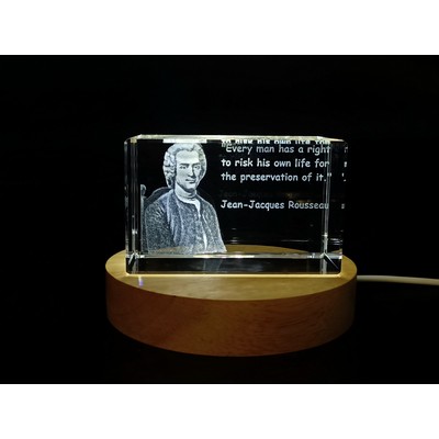Jean-Jacques Rousseau Crystal Recognition Gift