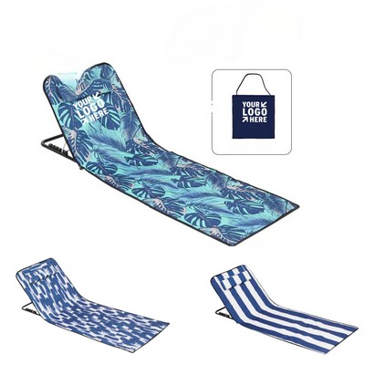 59x20" Waterproof Oxford Fabric Foldable Beach Seat