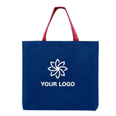 T-Bottom Canvas Pocket Tote Bag