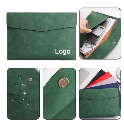 PU Leather A4 File Folders Document Holder Waterproof Portfolio Envelope Case