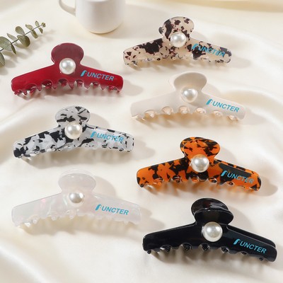 4.25" L Pearl Hair Claw Clips for Women Girls