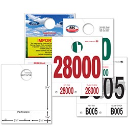 Custom White Service Dispatch Number Tag