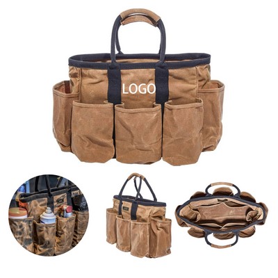 Waxed Canvas Garden Tool Bag 14"