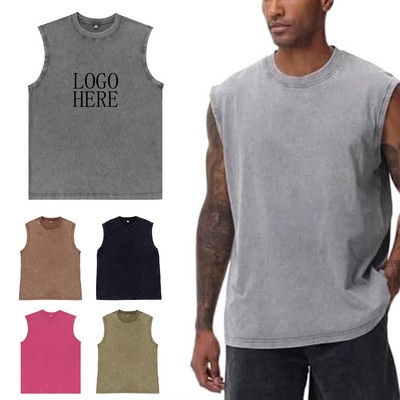 Washed Vintage Garment-Dyed Tank Top