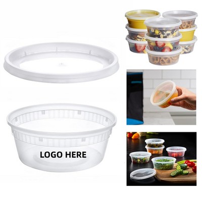 8oz Plastic Disposable Food Containers With Lid