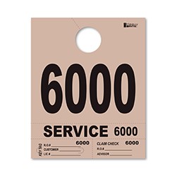 6000-6999 Heavy Brite™ Tan Premium Service Dispatch Number Tag