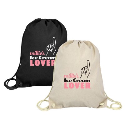 5.5 Oz. Cotton Drawstring Backpack