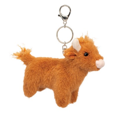Highland Cow Bag Charm - Stuffed Animal Keychain