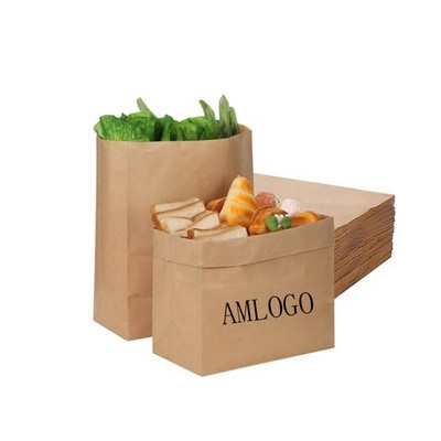 Eco-Friendly Square Bottom Kraft Paper Food Bags