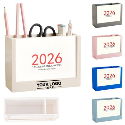 Desk Organizer with Pull-Out Calendar
