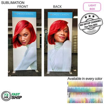 72Hr Fast Ship - Backlit LED Light Box SEG Floor Display Banner Kit, (40"W x 96"H)