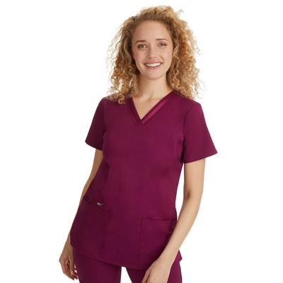 Healing Hands - HH Purple Label - Women's 3-Pocket Jasmin Ribbon Trim Top