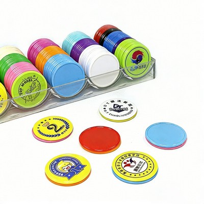 1.45" Full Color Round Plastic Token Bingo Chips for Classroom Homeschool Reward Systems