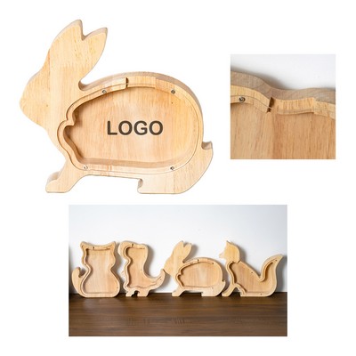 Wooden Animal Bank