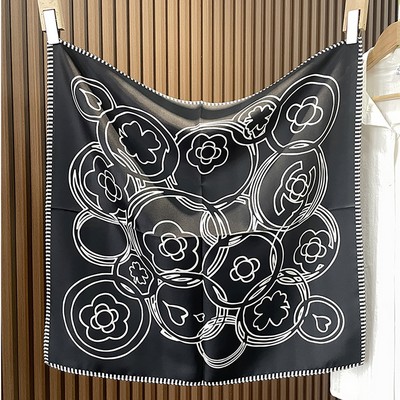 Custom 25" x 25" 100% Silk Hair Wrap Mulberry Twill Silk Scarf