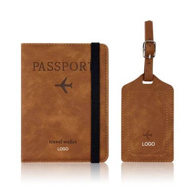 Skin-Touch Color-Changing PU Passport Holder Set RFID Blocking Security Travel Wallet Aesthetic