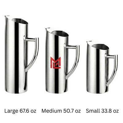 34 Oz. Slanted Stainless Steel Pitcher