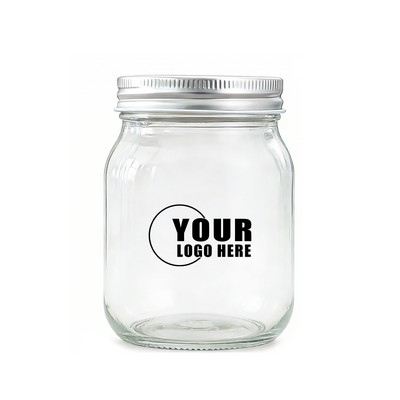 Round Clear Glass Storage Jar