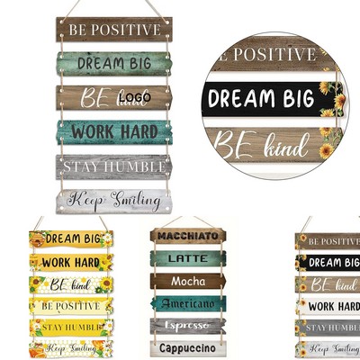 Wall Decoration Wooden plaque (6 plates/set)