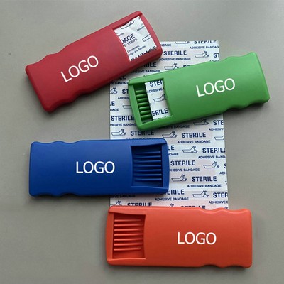 Custom Travel Size First Aid Bandage Case w/5pcs Bandages