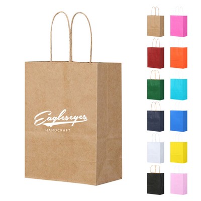 Recycled Kraft Paper Bag with Carry Handle