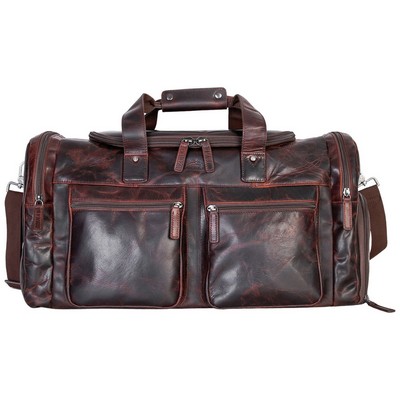 Luxury Line Mancini Buffalo Leather Duffel Bag