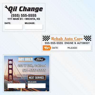 Static Cling Service Reminders