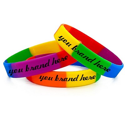Rainbow Silicone Wristbands