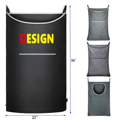 Hanging Laundry Bag with Zipper Hanging Hamper