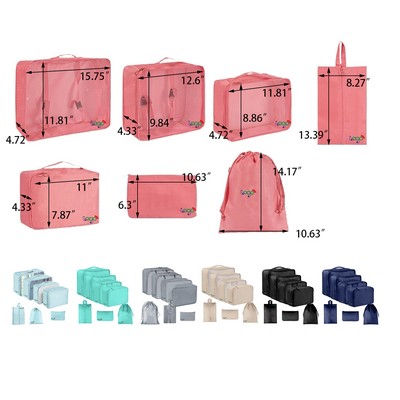 7 Pieces Set Durable Packing Cubes