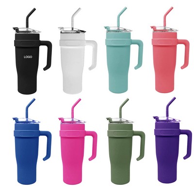 Custom 40 oz Tumbler with a removable handle