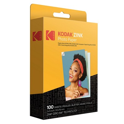 KODAK 2"x3" Premium Photo Paper (100 Sheets) Compatible with PRINTOMATIC, Smile and Step Cameras ...