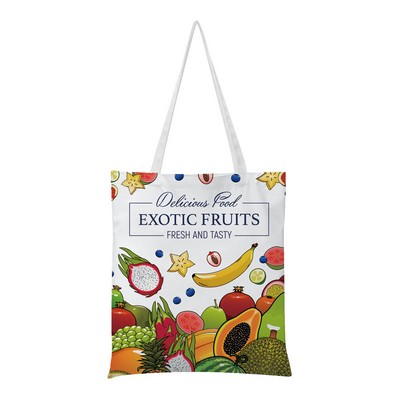 8Oz Full Color Poly Canvas Tote Bag