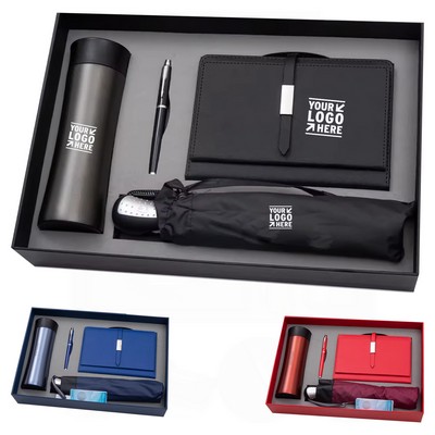 4-in-1 Automatic Umbrella Office & Outdoor Gift Set