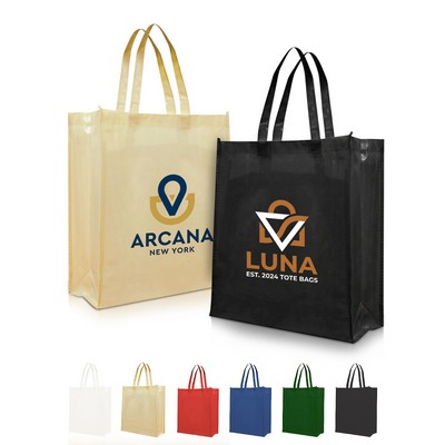 High-Gloss Patent Finish Laminated Tote