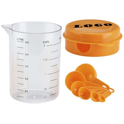 Essential Plastic Measuring Spoons and Cups Set for Baking