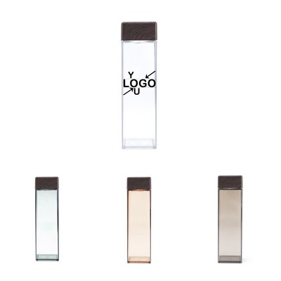 Wood Pattern Lid Water Bottle