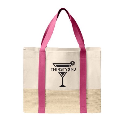 Port Authority® Straw Market Tote