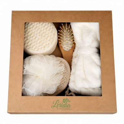 Luxury 6-Piece Spa Bath Gift Set in Kraft Window Box
