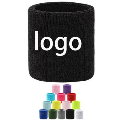 Cotton Terry Cloth Sports Wristband With High Elasticity And Superior Sweat Absorption