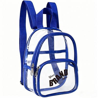 Clear Stadium Compliant Backpack With Colored Trim
