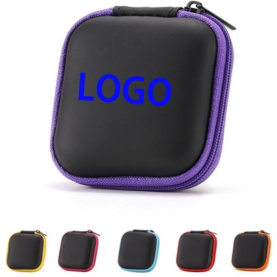 Square EVA Hard Shell Earphone Storage Case