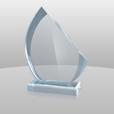 Blue Sail Shape Award (9"x6"x2")