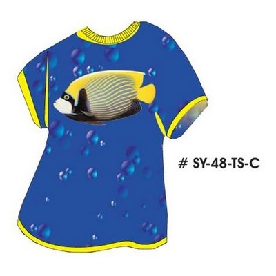 Tropical Fish T-Shirt Acrylic Coaster w/Felt Back