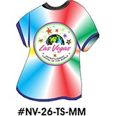 Las Vegas Chip of The World T-Shirt Mighty Mini Magnet