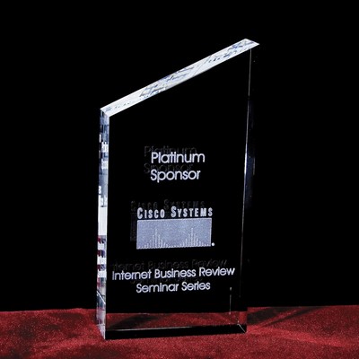 Custom Crystal Image in Ladder Plaque w/3D Logo/ Text (7")